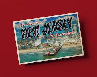 Vintage Style Postcard – Greetings From New Jersey