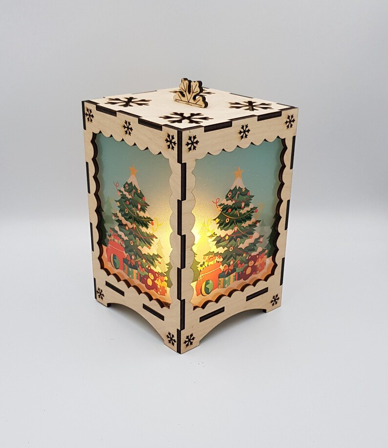 Christmas Tree Tea Light Lantern Candle Holder Etsy