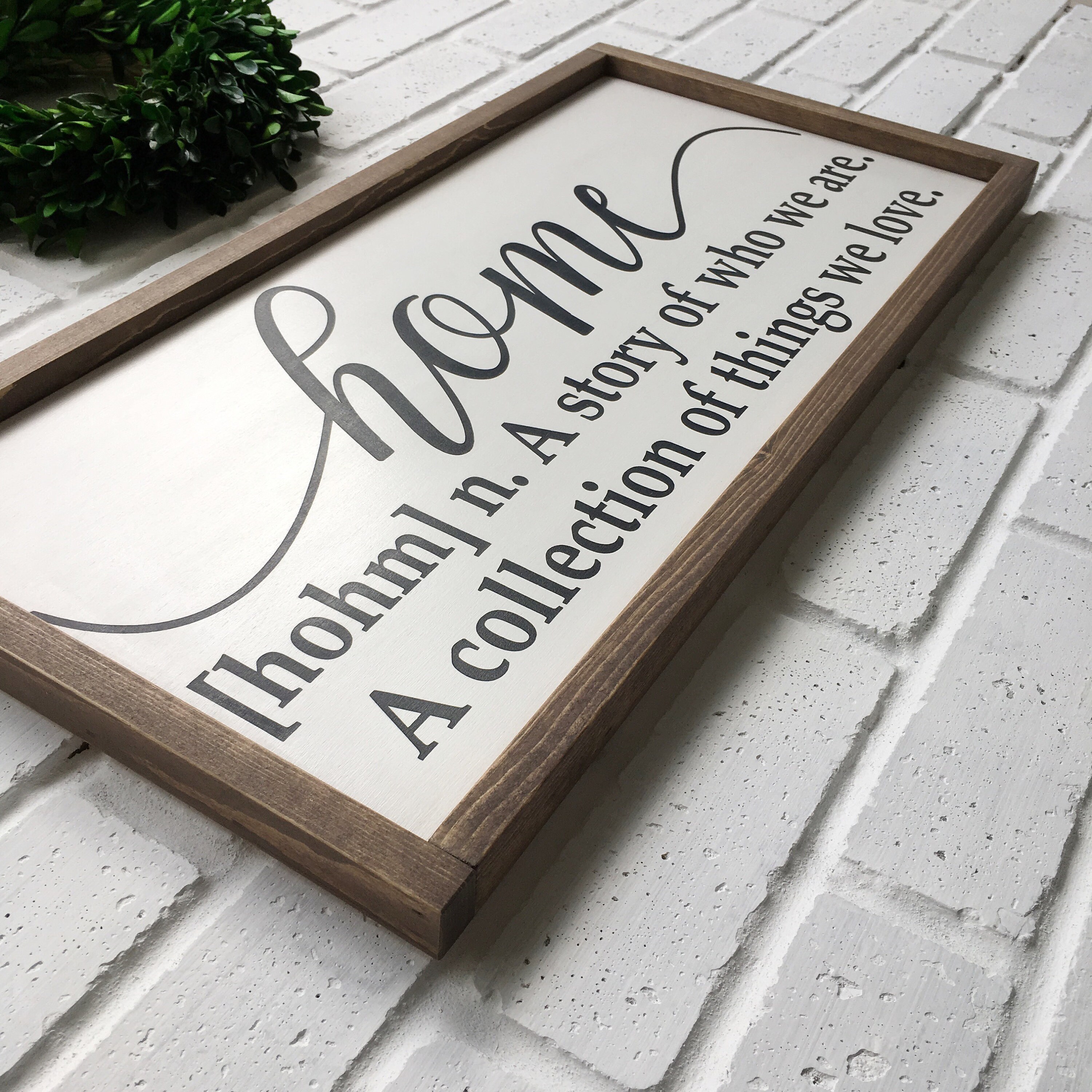 Home Noun Sign Home Definition Sign Etsy