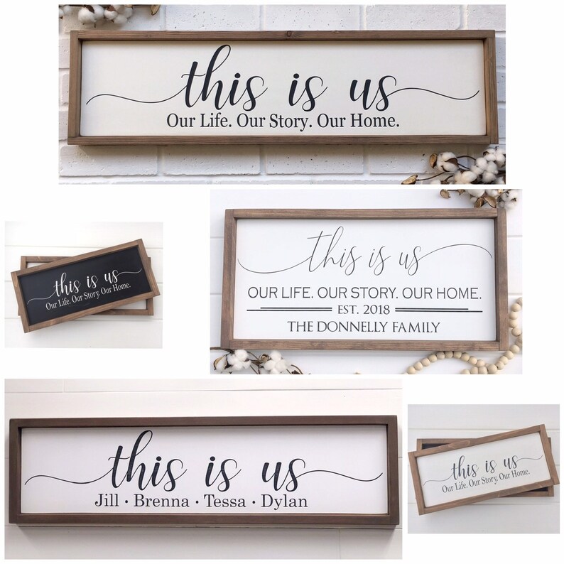 This Is Us Sign Family Room Wall Decor This Is Us Wall Etsy