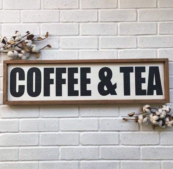 Coffee And Tea Sign Cafe Wall Art Decor Kitchen - Cafe Wall Decoration Coffee And Tea Sign Cafe Wall Art Decor Kitchen - Cafe Wall Decoration