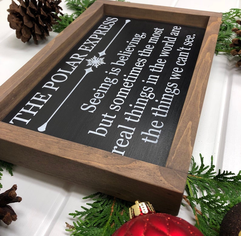 The Polar Express Christmas Decor Wooden Christmas Sign Etsy