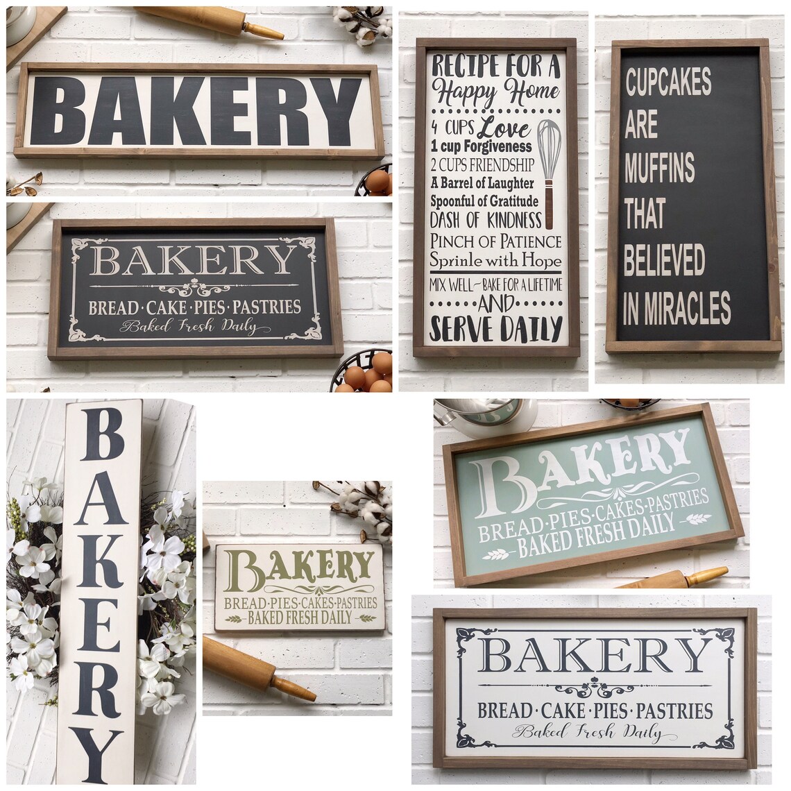 Baking Sign Bakery Sign Kitchen Sign Farmhouse Kitchen Etsy