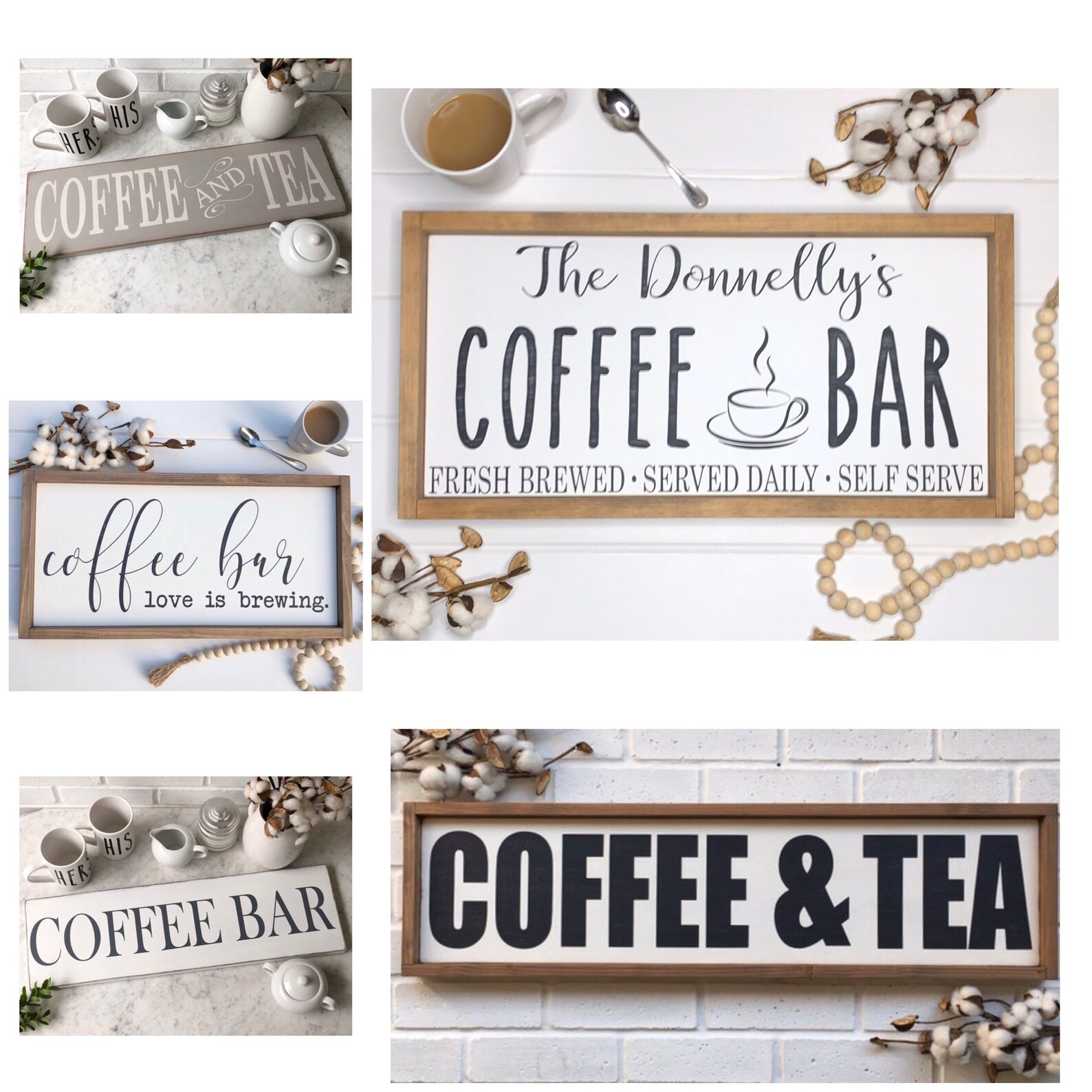 Coffee Bar Sign Farmhouse Coffee Bar | Etsy