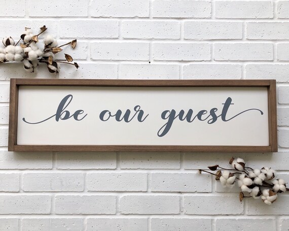 Be Our Guest Wood Sign Guest Room Decor Etsy