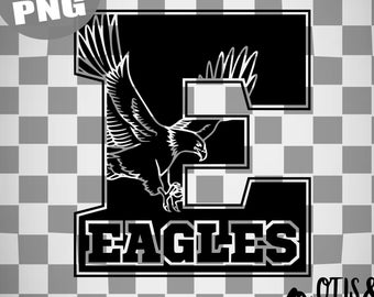 Eagles skjortdesign SVG, Eagle maskot gymnasium PNG