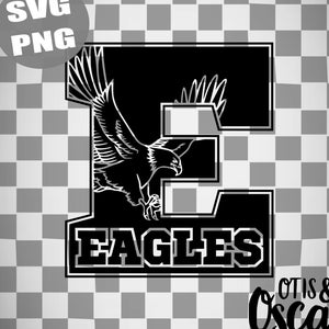 Eagles Shirt Design SVG, Eagle Mascot High School PNG
