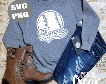 Tigers Baseball SVG, PNG Tiger Baseball