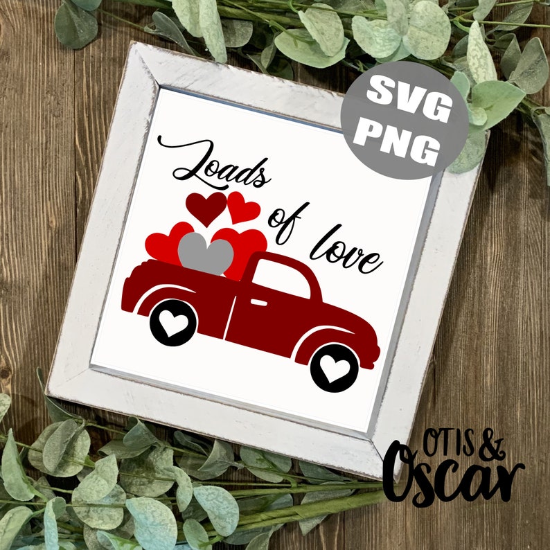 Download Loads of Love Valentine's Day Truck SVG PNG Decor | Etsy