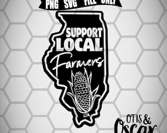 Illinois Farmer SVG, supporta il tuo agricoltore locale PNG