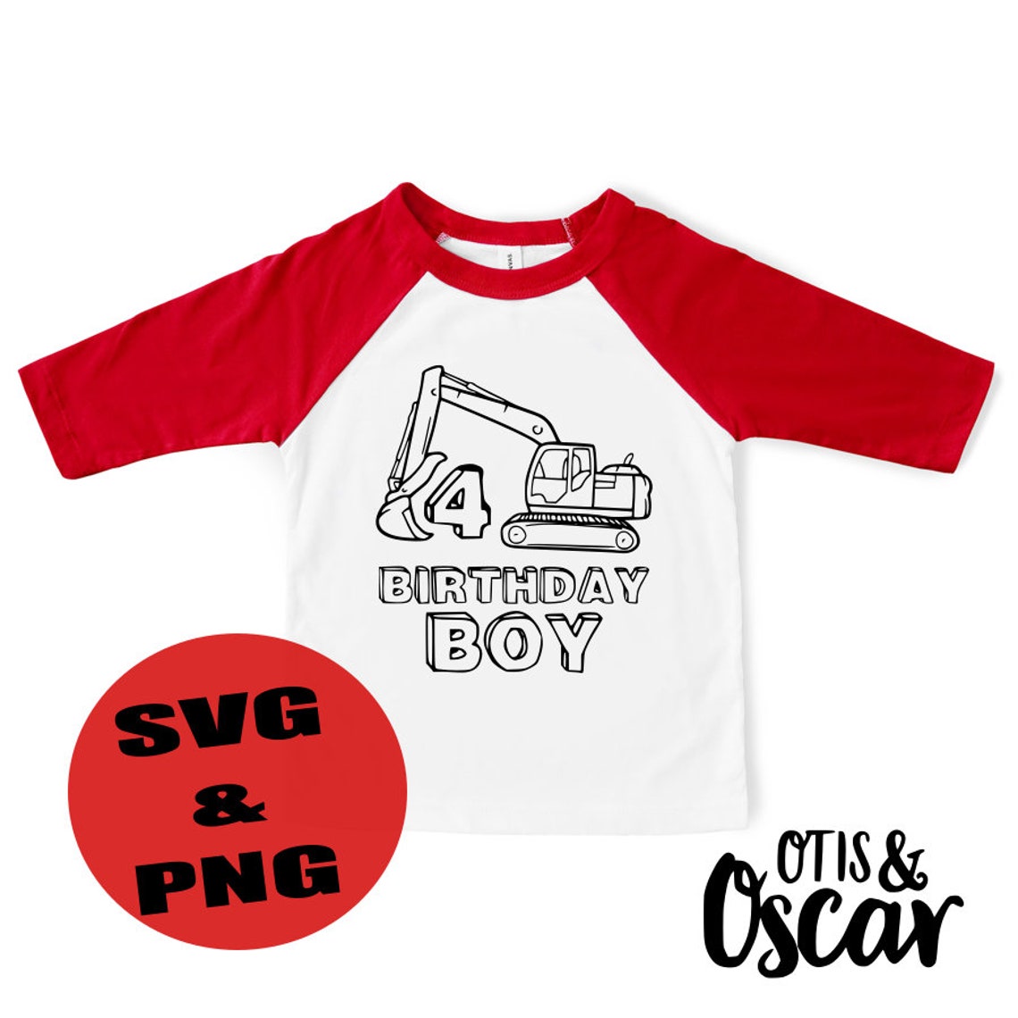 Boys 4th Birthday Third Construction Birthday Forth FOUR Etsy