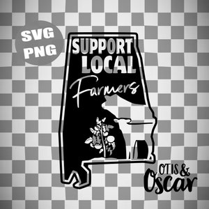Alabama SVG, Support your local farmer PNG