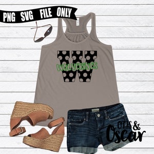 Wolverines Polkadot SVG, Wolverine PNG, High School Spirit T-shirtdesign bild 8