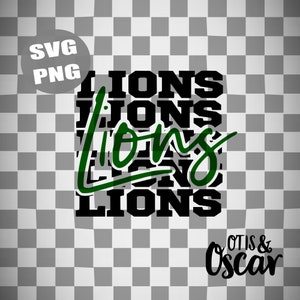 Lions SVG, Lions PNG, Lion High School Mascot Shirt Design