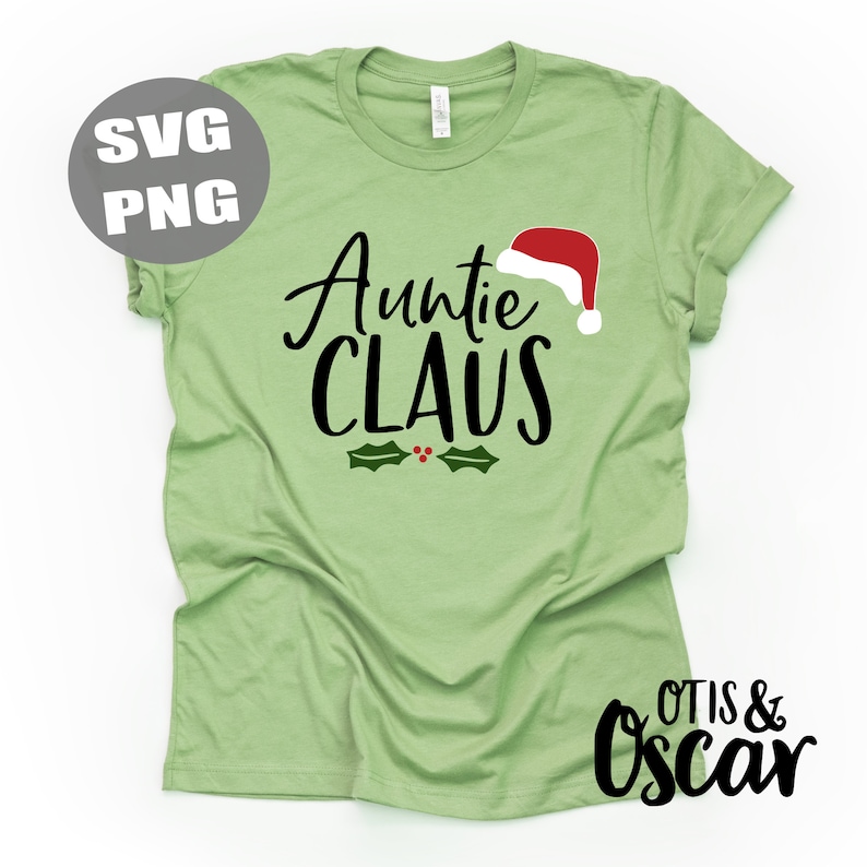 Download Auntie Gift Aunt Christmas Shirt Auntie Claus SVG PNG | Etsy