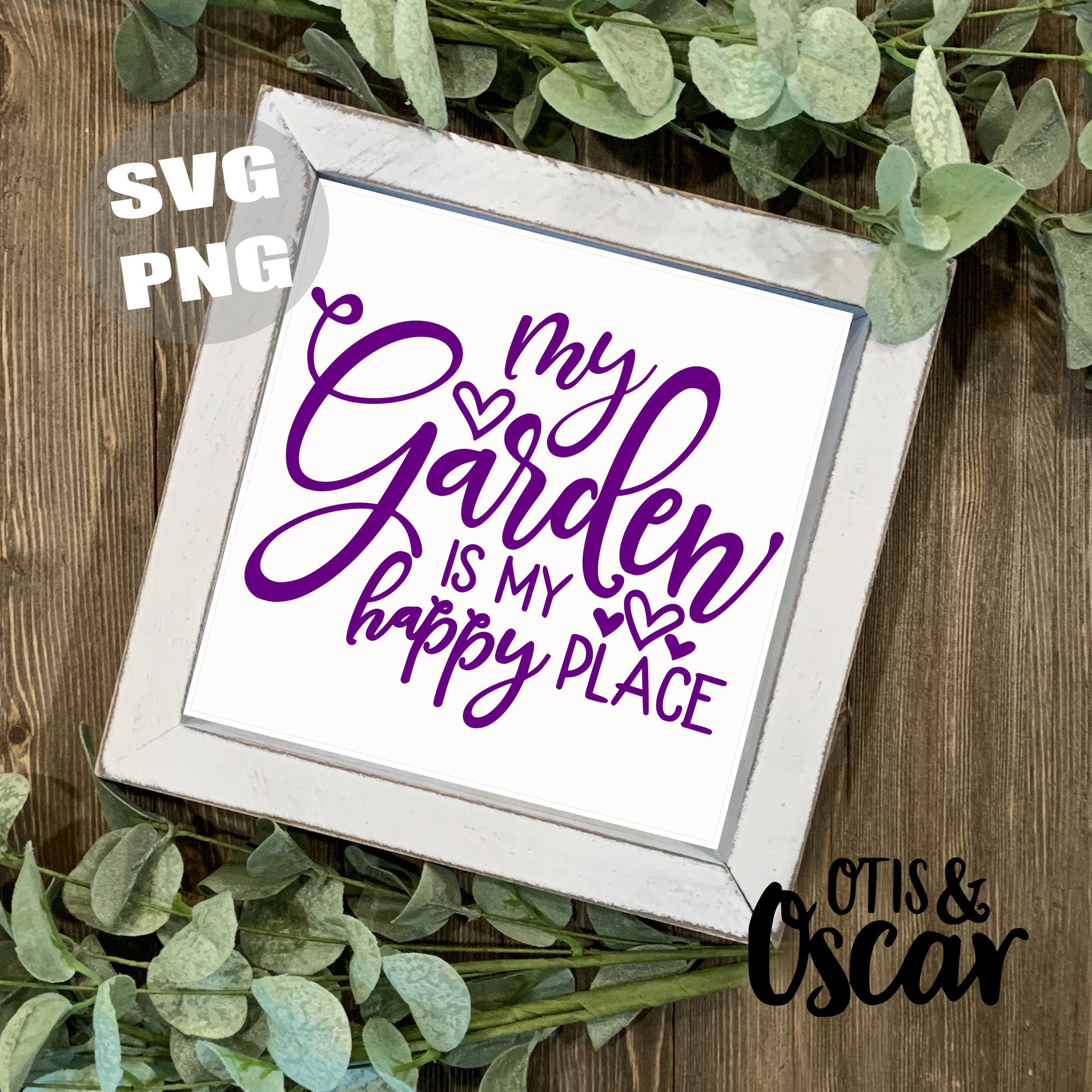 My Garden is my Happy Place SVG PNG Etsy