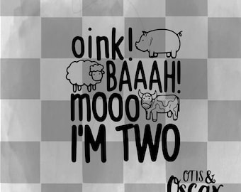 Boys 2nd Birthday, Second Farm theme Birthday, Two Shirt Design SVG File