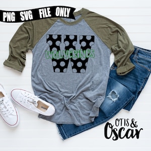 Wolverines Polkadot SVG, Wolverine PNG, High School Spirit T-shirtdesign bild 10