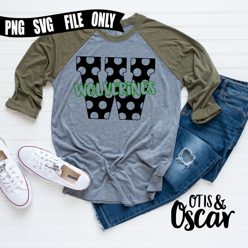 Wolverines Polkadot SVG, Wolverine PNG, High School Spirit T-shirtdesign bild 10