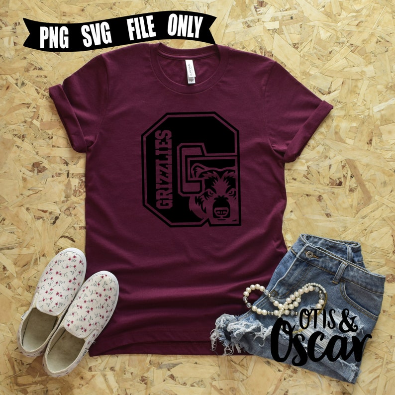 Grizzlies Shirt Design SVG, Grizzly Paw High School PNG - Etsy