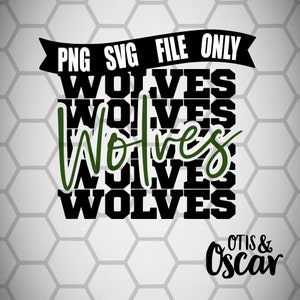 Wolves SVG, Wolves Stacked PNG