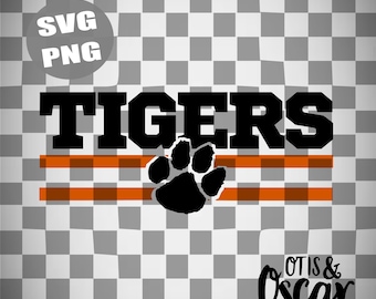 Tiger PNG, Tigers SVG, Download istantaneo di Highschool Sports
