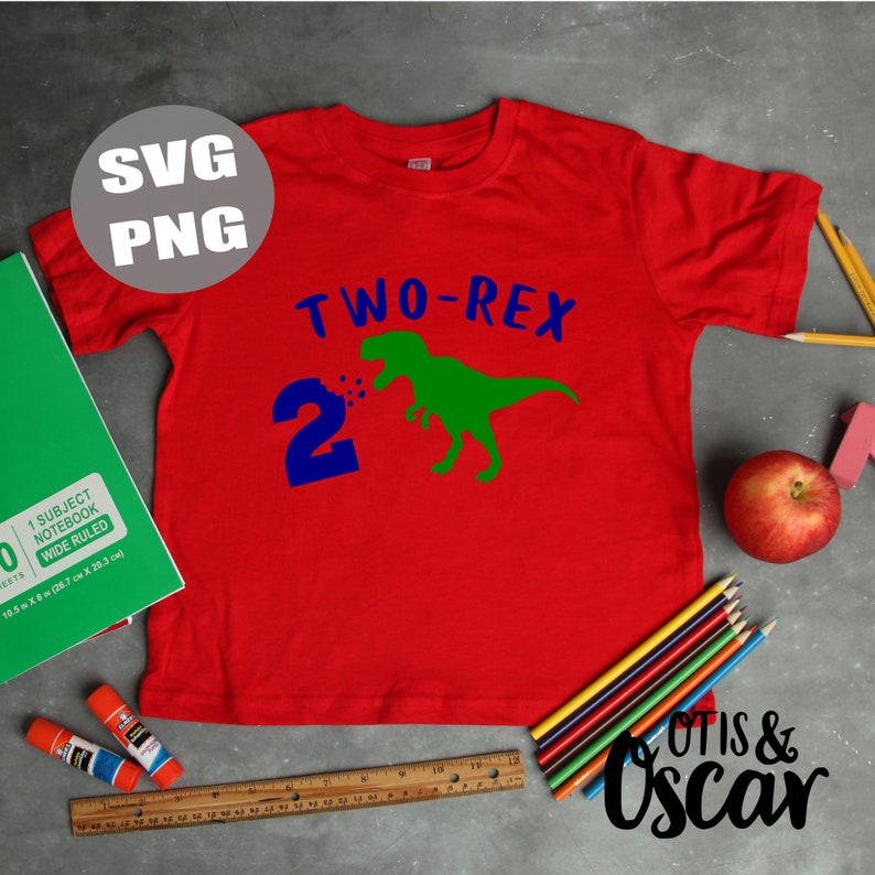Download Second Dino Birthday 2nd Dinosaur Themed SVG PNG | Etsy