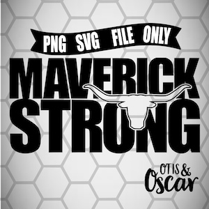 Maverick Strong Highschool SVG, Maverick Football PNG