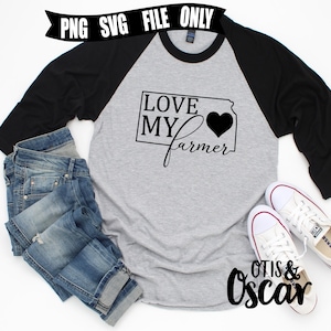 Kansas Farmer SVG, Kansas Shirt PNG - Etsy