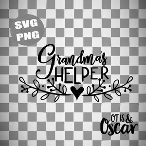 Download Grandma's Helper SVG Granddaughter Gift Apron Design | Etsy
