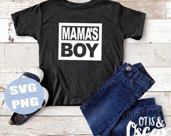 Hipster Toddler PNG SVG, Mama&#39;s Boy Shirt Design