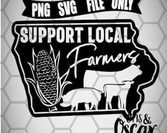 Iowa SVG, Steun uw lokale boer PNG