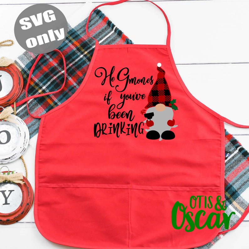 Download Funny Gnome Apron Design SVG Cricut File | Etsy