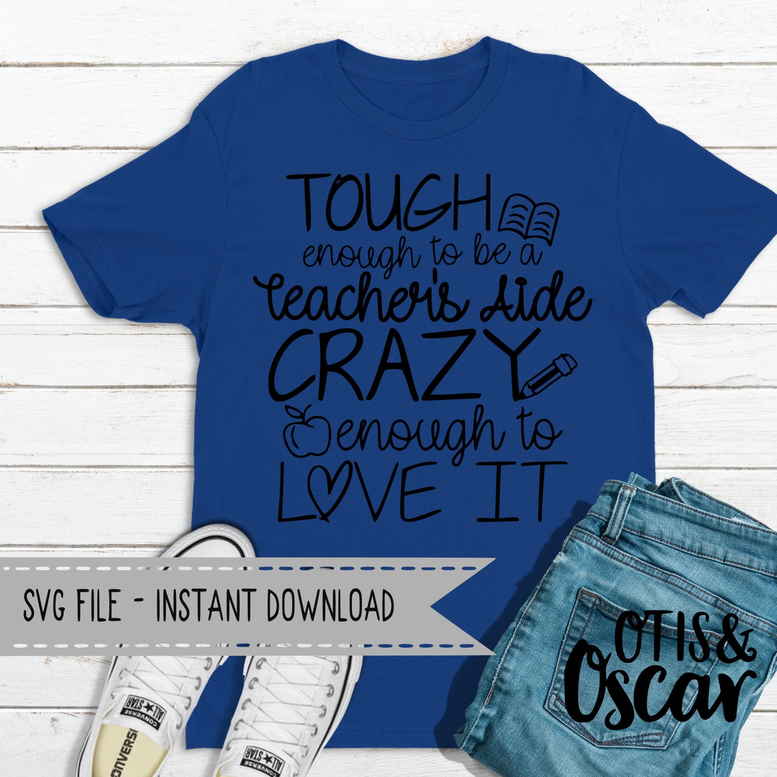 Download Teacher's Aide Gift SVG Tough enough to be a | Etsy