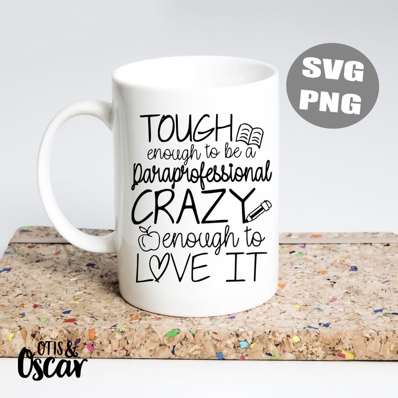 Download Paraprofessional Gift Teacher SVG Tough enough to be a | Etsy