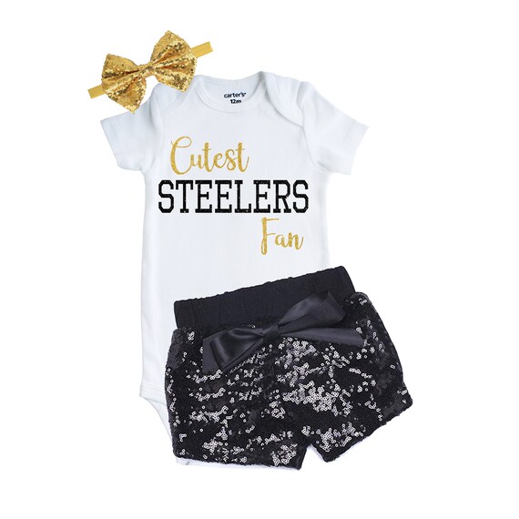 Steelers Baby Outfit Steelers Girl s Outfit Newborn Steelers Fan Steelers Steelers Baby Steelers Girl Father s Day Gift Newborn Gift