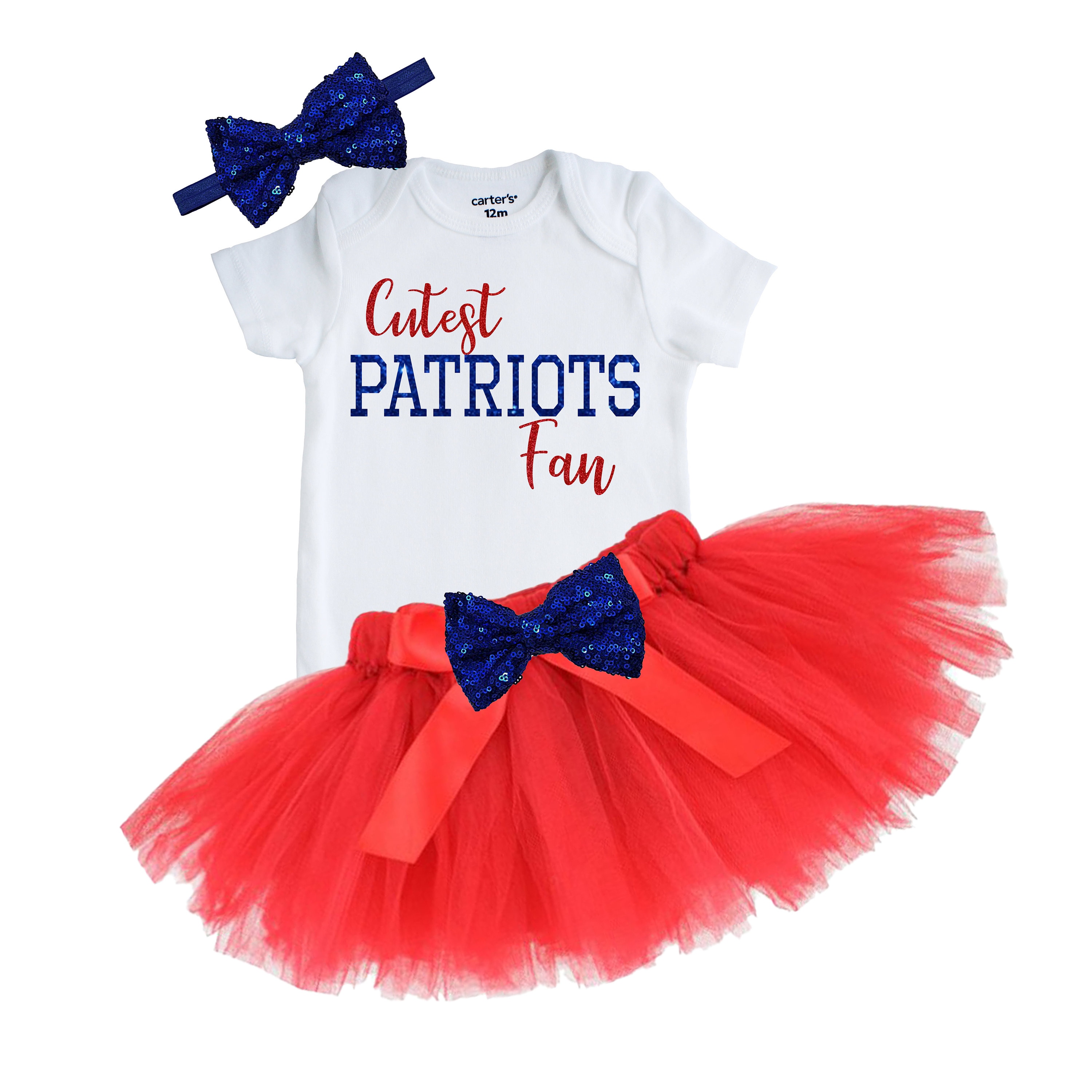 Patriots baby top girl outfit