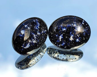 Galaxy Stud Earrings, Dichroic Fused Glass Jewellery