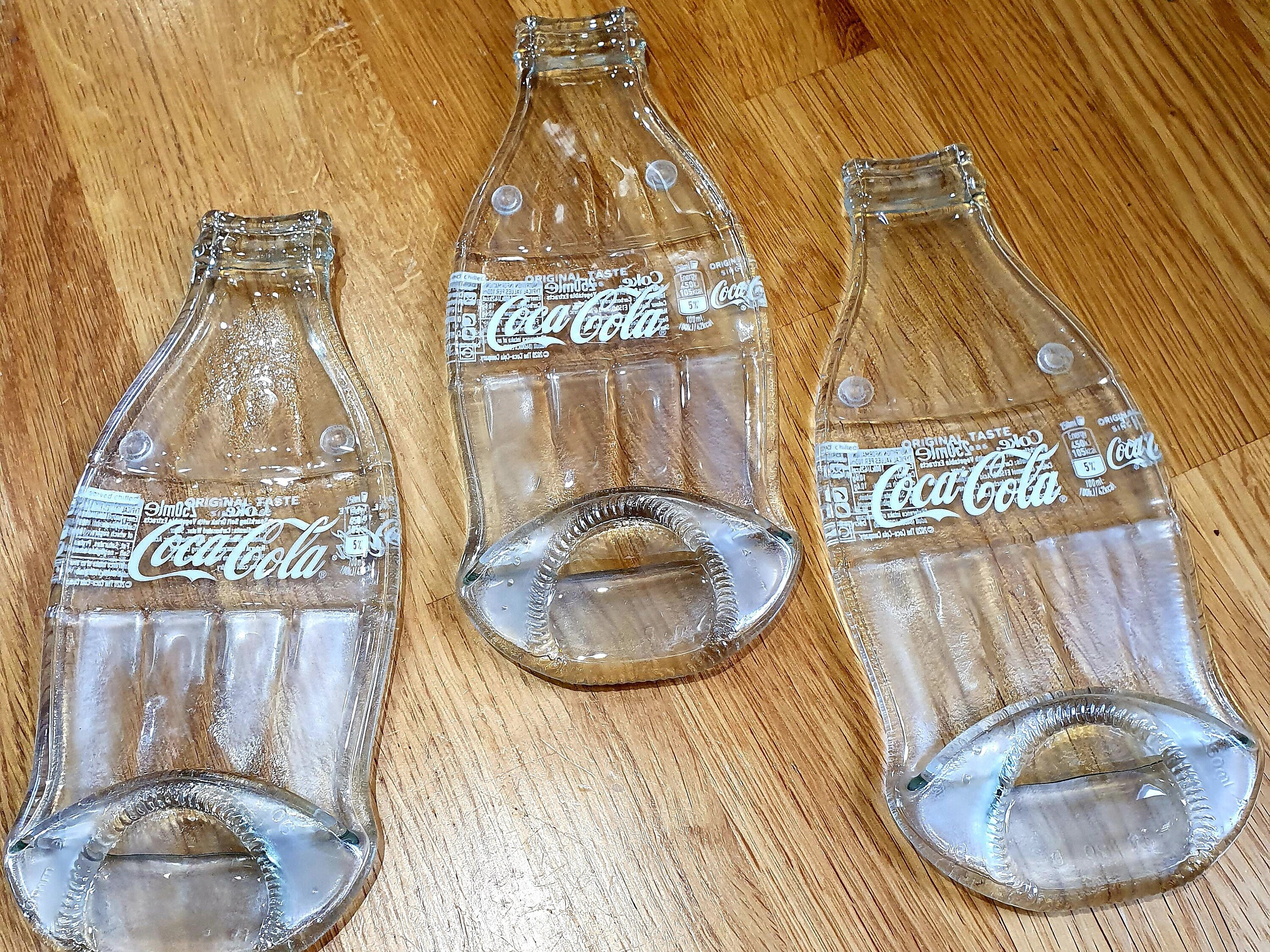 Melted Coca Cola Bottle Tray: Glass Spoon Rest, Coin Key Dish
