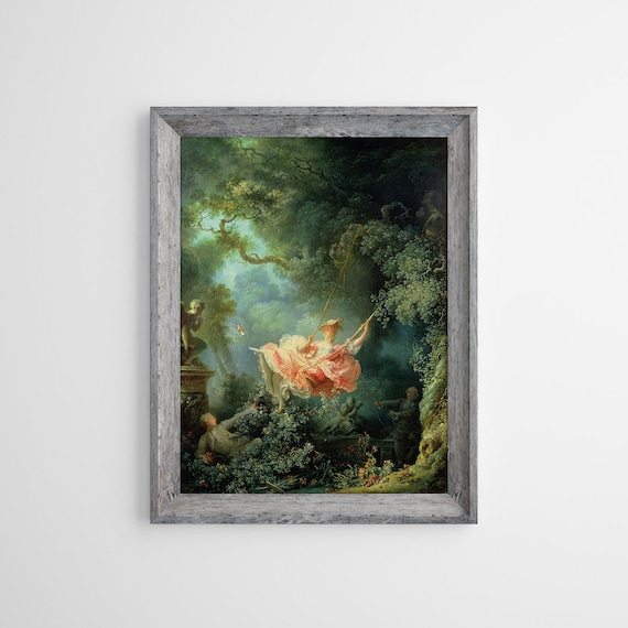 The Happy Accidents of the Swing Poster Canvas Print 26 Jean-Honoré Fragonard