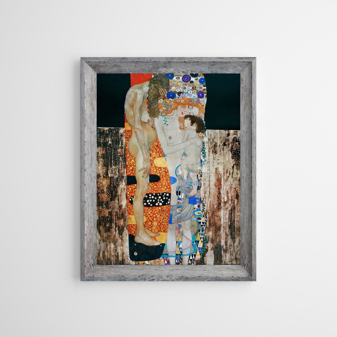 The Three Ages of Woman Gustav Klimt Symbolism Giclee Oil Etsy