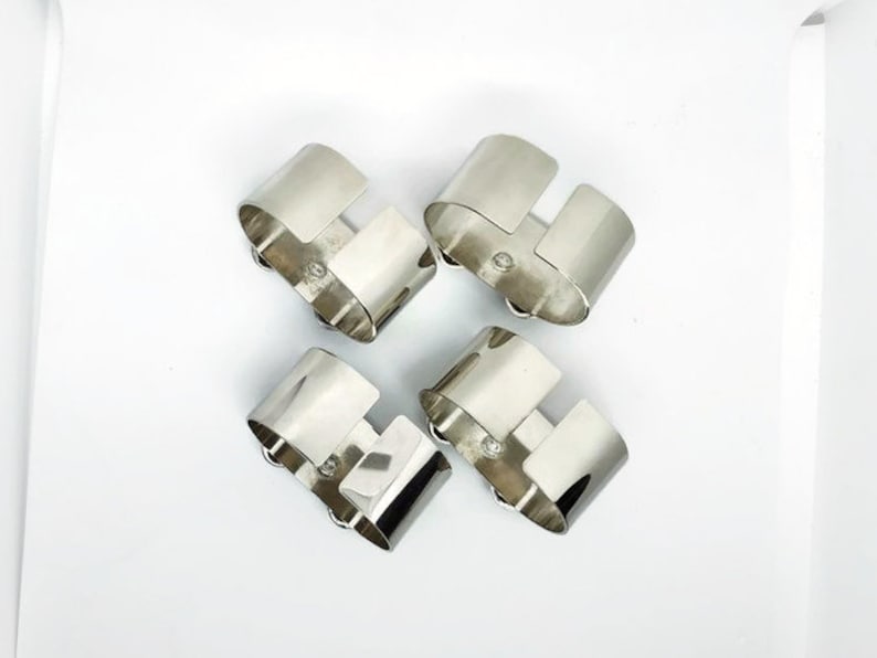 Silver napkin rings Housewarming Gift French napkin rings Napkin ring holders French Napkin Holders Vintage napkin holders