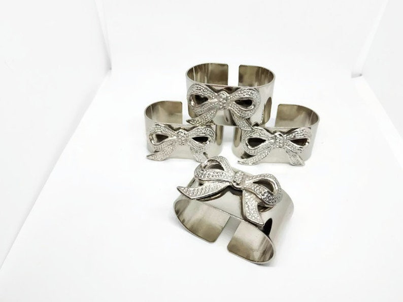 Silver napkin rings Housewarming Gift French napkin rings Napkin ring holders French Napkin Holders Vintage napkin holders