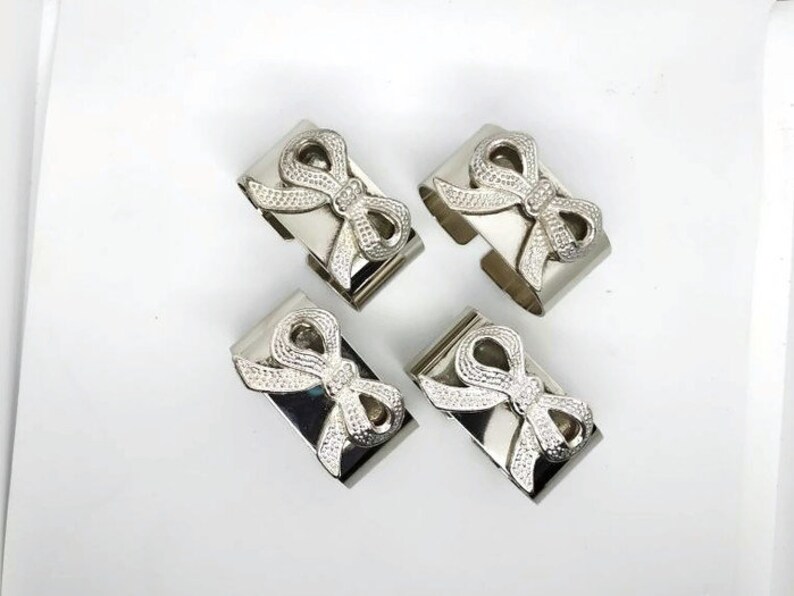 Silver napkin rings Housewarming Gift French napkin rings Napkin ring holders French Napkin Holders Vintage napkin holders