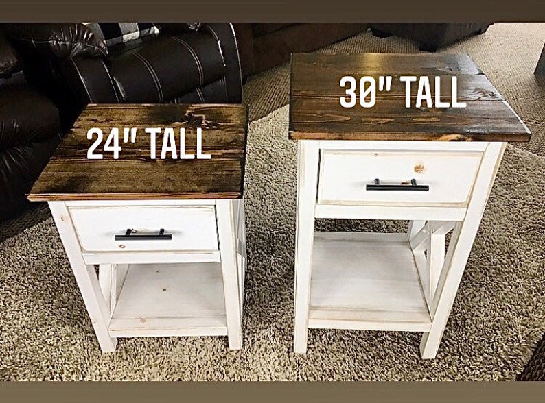 18 Wide Farmhouse X Nightstand / Wood Side Table / End Etsy