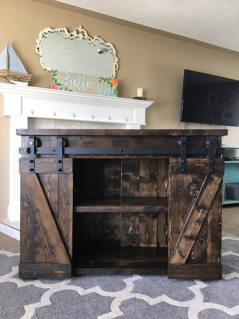 Barn Door Hutch / Console Etsy