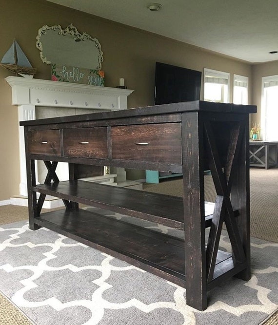 Farmhouse X Console Table Etsy