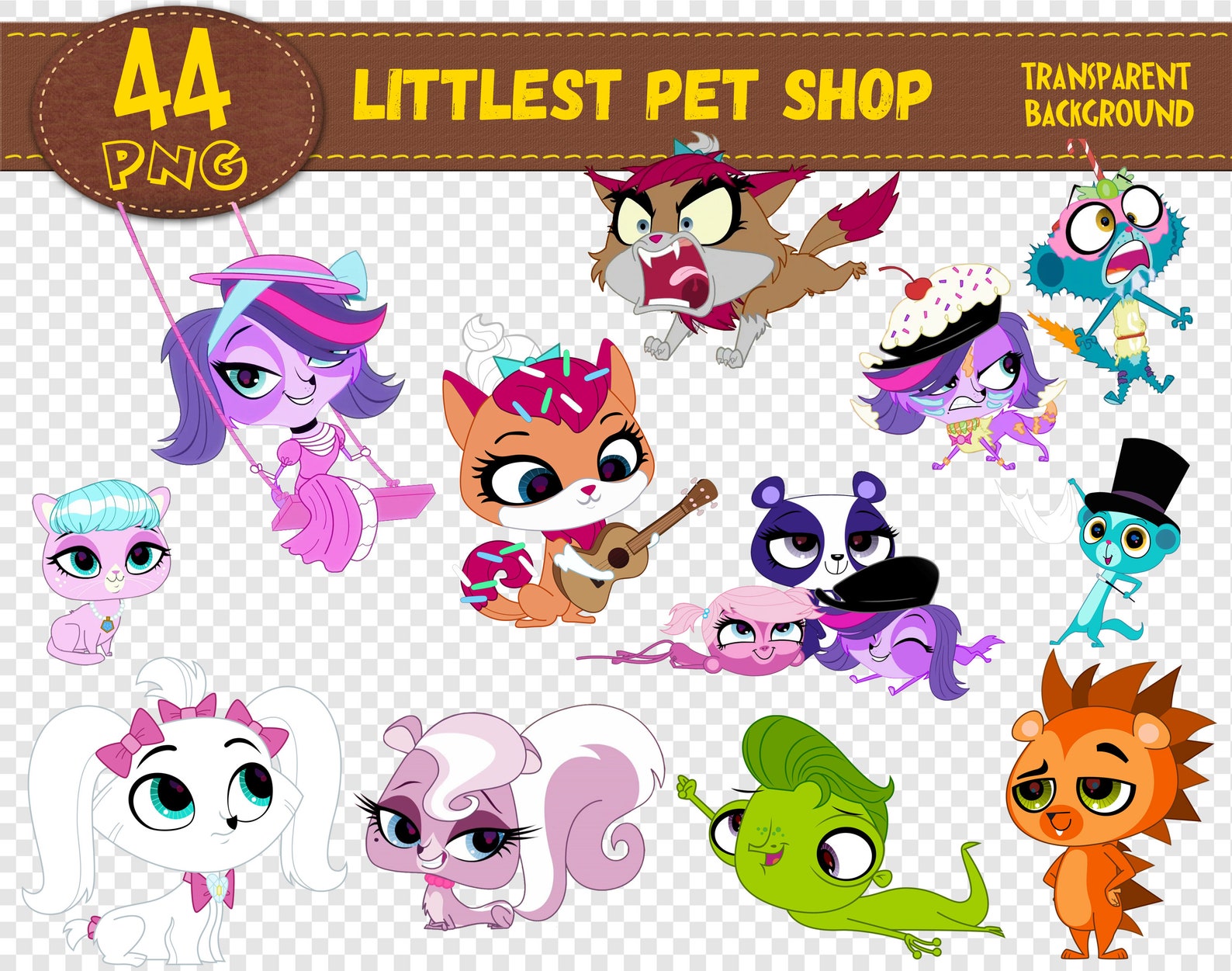 Littlest Pet Shop Clipart Littlest Pet Shop characters Etsy