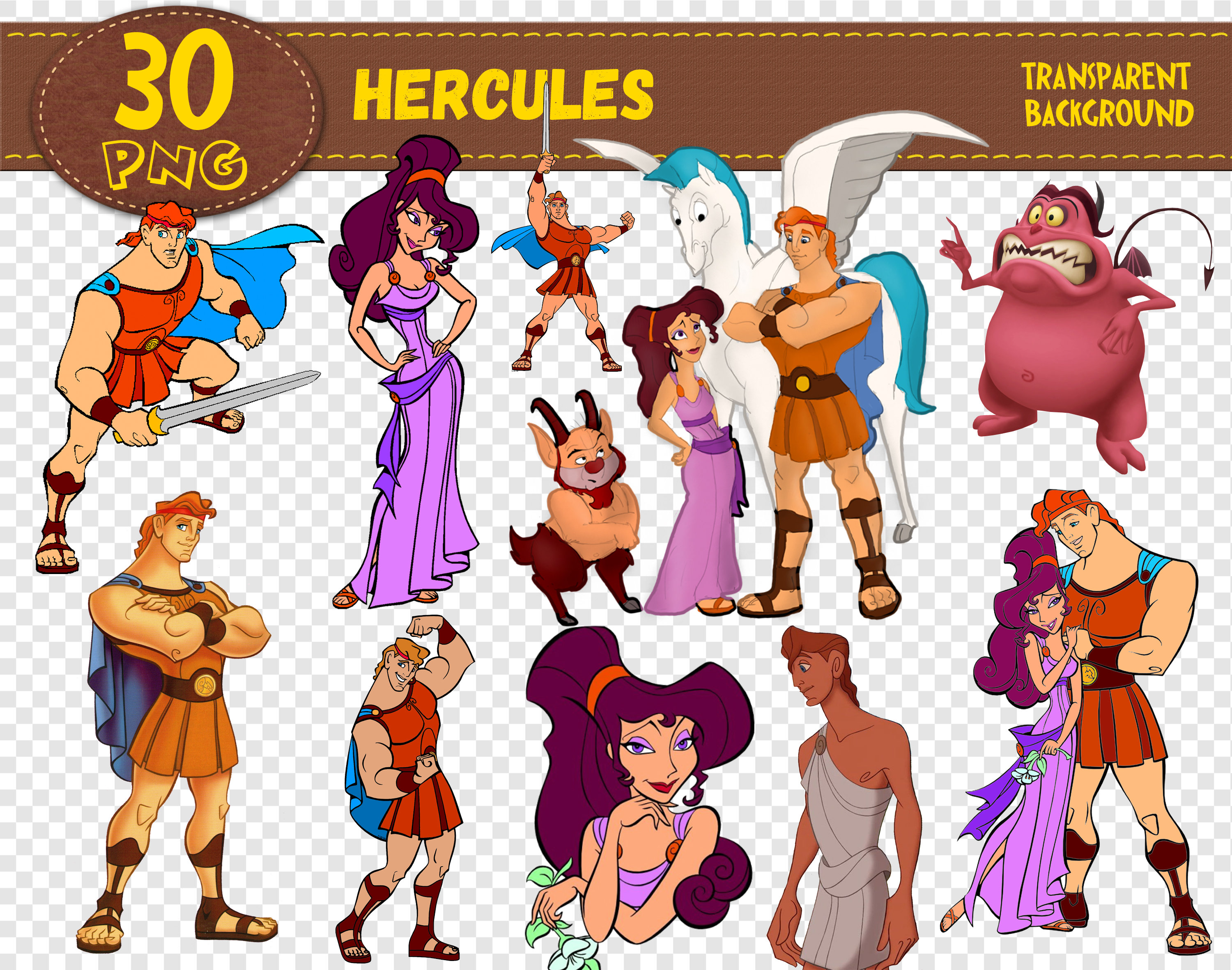 Hercules Clipart Hercules characters Hercules png Etsy