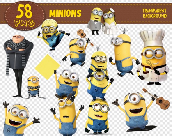 minions clipart minions characters minions png printable etsy minions clipart minions characters minions png printable digital clipart digital print transparent backgrounds instant download
